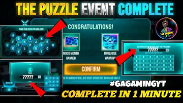 #How To Complete 👌💯 Moco Rebirth Puzzle 🧩 Event In 1 Minute|#GAGAMINGYT #FREEFIRE