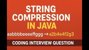 String Compression in Java | Coding Interview Question | Placement Preparation