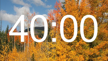 40 Minute Fall Timer with Music for Classroom (Relaxing Lofi, Calm Piano Alarm at End)