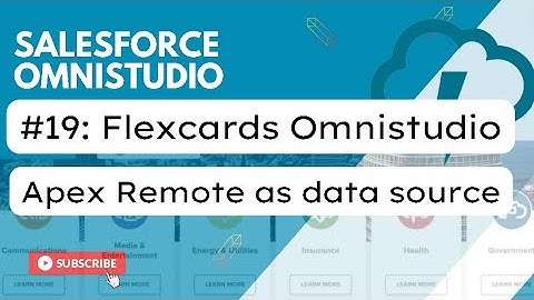 Session 19: Flexcards | Apex Remote as Data Source Type | Omnistudio | Salesforce Vlocity