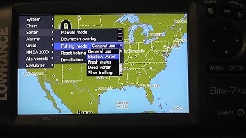 Lowrance ELITE HDI - Setting the Fishing Mode