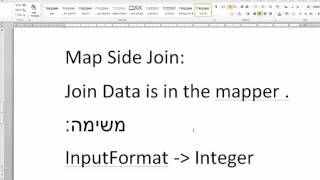 Map side join implemented
