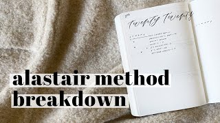 How I use the Alastair Method to future plan in my bullet journal + 5 minimalist spread ideas