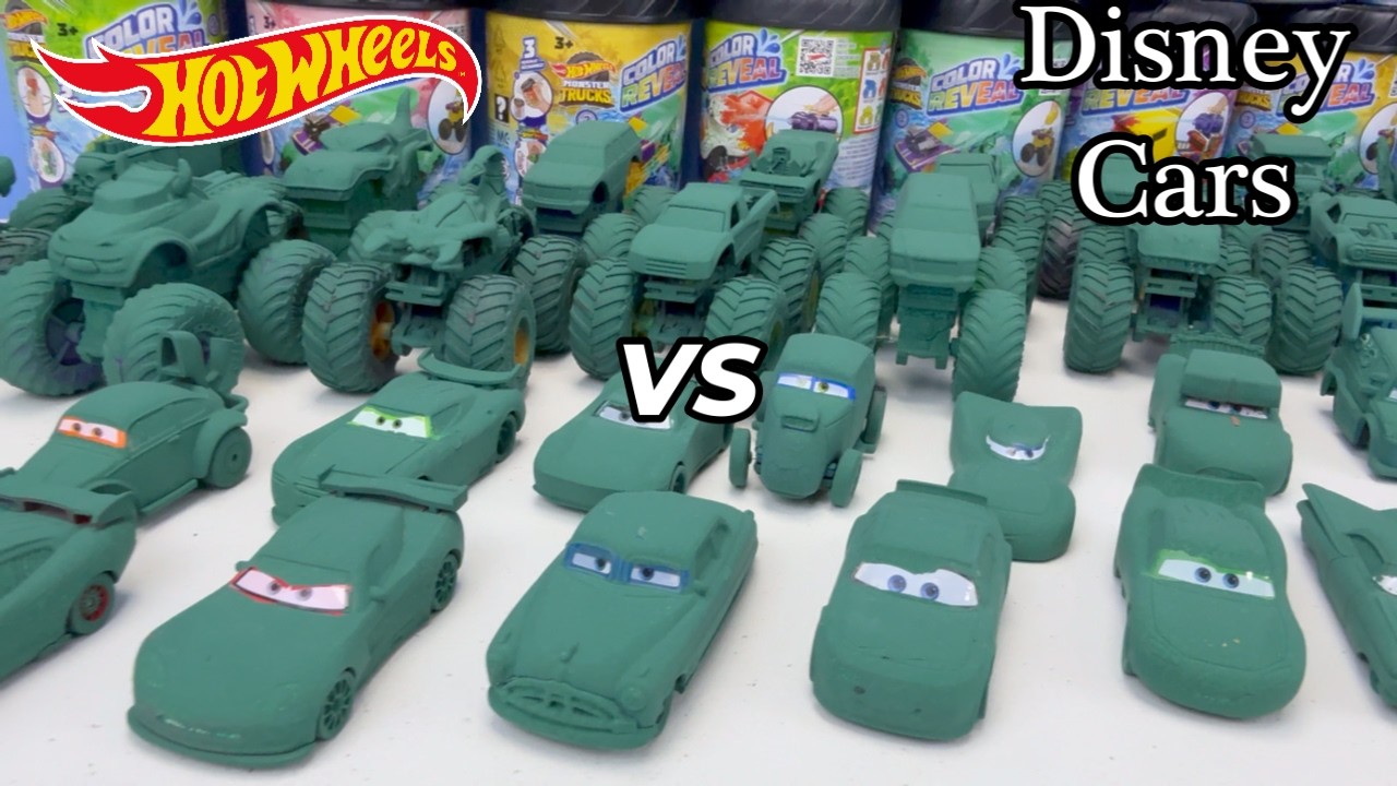 ИЗМЕНЕНИЕ ЦВЕТА: 🤯Hot Wheel Monster Trucks Color Reveal Color Shifers против Disney Cars Color Ch...