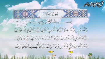 سورة الشمس برواية السوسي عن أبي عمرو البصري - الشيخ محمد بن مغربي البيطار