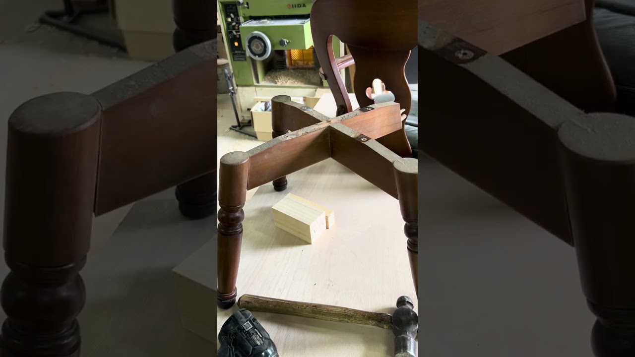 椅子の脚を修理します！【前編：解体・印付け編】　#木工 #家具職人 #椅子 #修理