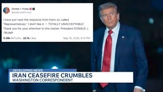 Iran responds to US ceasefire proposal but Trump rejects it as ‘unacceptable’