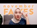 NOVEMBER FAVES! | Kiara Leswara