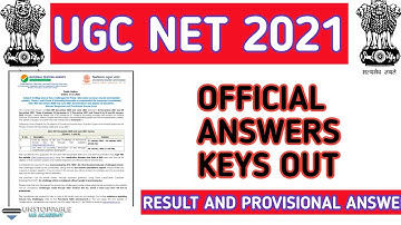 official out out :-ugc net provisional answer key 2021 | ugc net result 2021