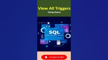 View All Triggers Name in SQL | Technical Session #shorts #shortvideo #youtubeshorts #viral