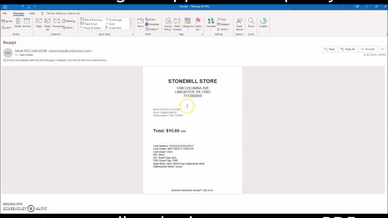 Virtual terminal Card payments in VR