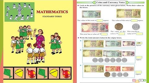Std.3rd Mathematics (Coins and Currency Notes) page no.33,34