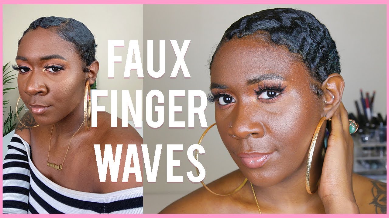 Faux Finger Waves on Short Curly Natural Hair TWA | Nia Imani - thptnganamst.edu.vn