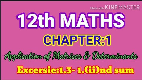 TN-12th MATHS Chapter:1 ( Exercise : 1.3 - 1.(ii)nd sum )