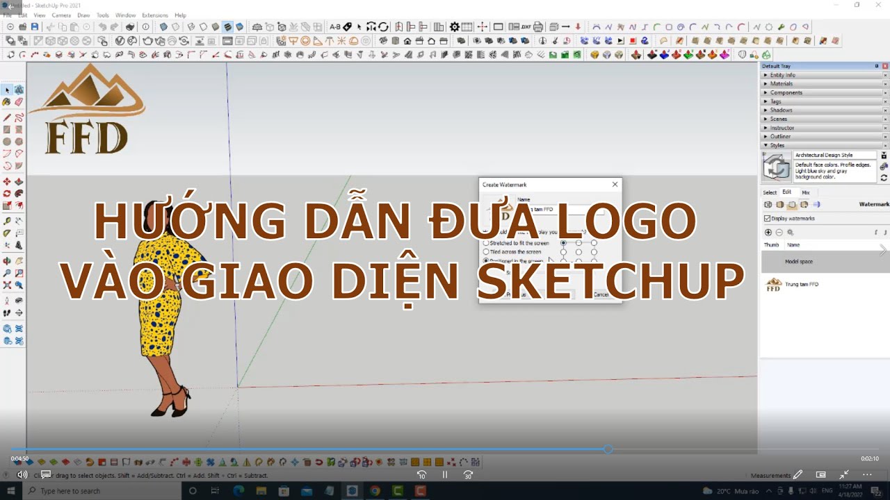 Hướng Dẫn Đưa Logo Vào Giao Diện Sketchup - Youtube