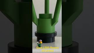 Giant LEGO flowers 3D printed flashforge adventurer 3 AFOL brick custom design size comparison