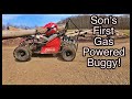 Coleman ck100s gocart my sons first gas powered buggy