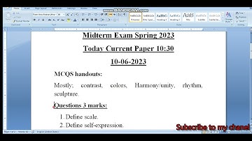 EDU 403 Today Current Paper Midterm Spring 2023 || Please subscribe to my chanel!