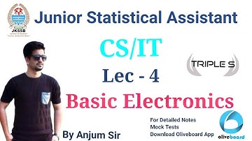 Lecture 4: Basic Electronics | JKSSB JSA CS/IT By Anjum Sir
