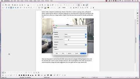LibreOffice Writer Quick video: Adding a caption to an image.