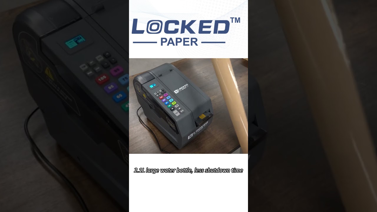 LockedPaper EG100 electric water-activated tape dispenser!