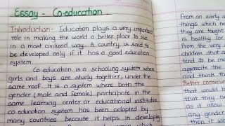 Essay on Co  Education in English|  Write essay on Co-Education | essay writing| essay| English