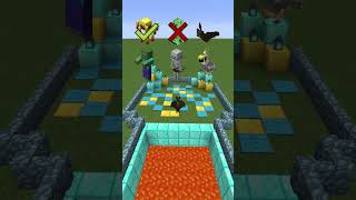 Minecraft lava challenge🌋  #lava #lavachallenge #minecraft #creeper #zombie #bat #skeleton #diamond