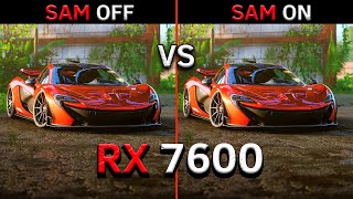 RX 7600 8GB SAM ON vs OFF | Test in 9 Games | 2023
