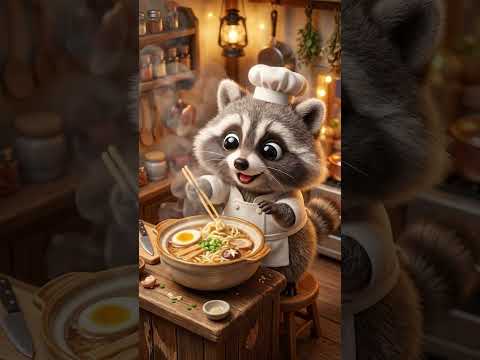 Cute animals cooking