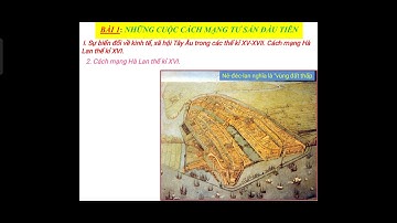 Lịch sử 8 . Bài 1. Những cuộc cách mạng tư sản đầu tiên.