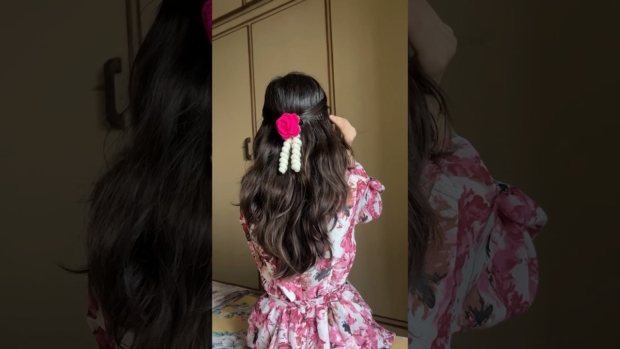 Crochet Hair accessories 💗 #crochet #crochetpatterns #cute #crochetprojects #handmade #crochetideas