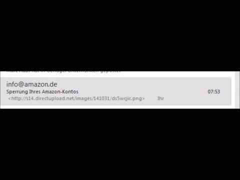 Betrug -  Gefälschte Amazon Email kann sehr viel Geld kosten - Textvideo