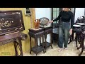 bộ bàn ăn rẻ quạt,tủ dơi thọ,tranh trắc khảm nổi,tủ đỏeemon,khay lan cẩn ốc,đôn sen,tượng,bàn tàu...