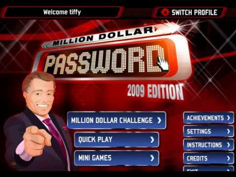 million dollar password 2009 edition gameplay #1