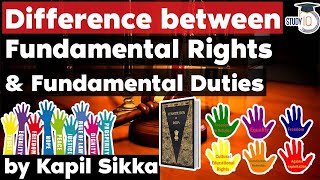 Fundamental Rights and Fundamental Duties difference explained - Haryana Judiciary Exam HPSC J