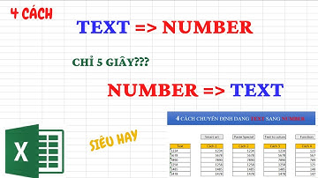 Text to Number và Number toText trong 5 giây?? || 4 Cách siêu hay !!!