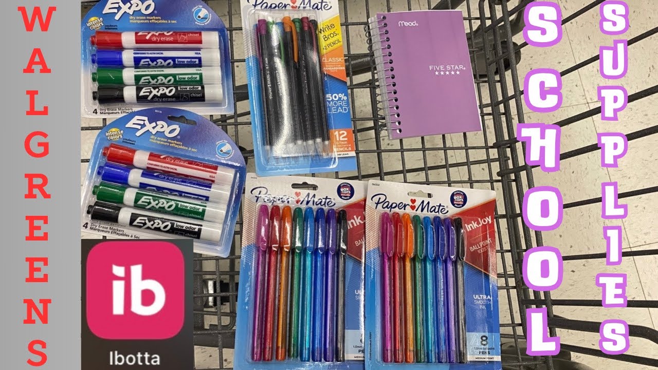 Walgreens Back to School Supplies Deals Ibotta Rebates YouTube