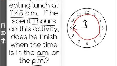 [2.MD.7-3.1] Time to Nearest 5 Minutes - Common Core Standard - Word Problem