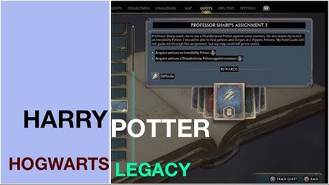 Hogwarts Legacy Professor Sharp assignment 2 | Acquire and use an Invisibility Potion & Thunderbrew