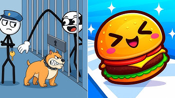 THIEF PUZZLE Vs FOOD RUN - Satisfying All Levels ASMR Gameplay Sandwich Runner Spin Challenge