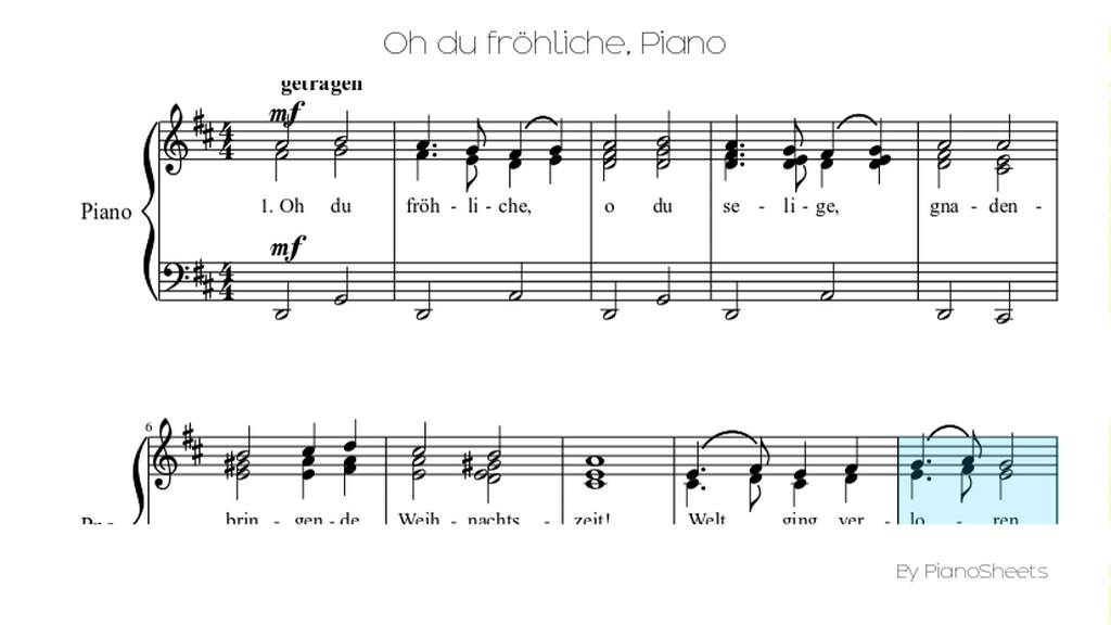Oh du fröhliche Piano Solo - YouTube