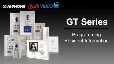 GT Series   Programming Apartment Numbers on Digital Entrance Panels