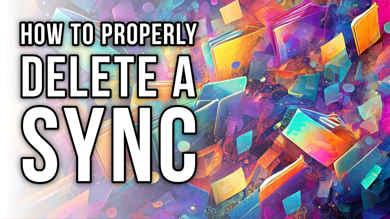 #3 How to free space and delete a synchronisation - YouTube