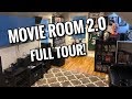 MOVIE ROOM 2.0! FULL TOUR OF MY NEW HOME THEATER/MAN CAVE!