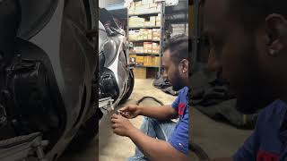 Jugaad on my Hayabusa😅 to fix Brocks Exhaust🔥 #hayabusa #brocksperformance #desijugaad