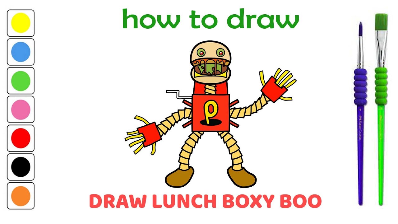 COMO DIBUJAR A LUNCH BOXY BOO DE PROJECT PLAYTIME, how to draw lunch boxy