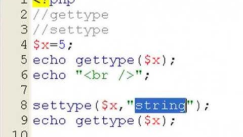 Lesson 36   gettype settype   define