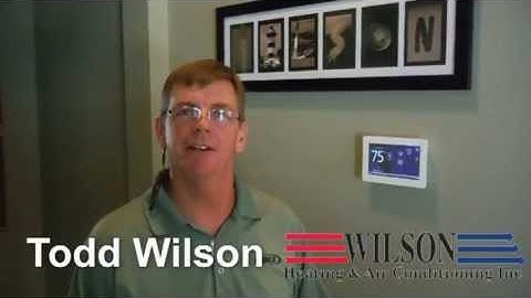 Todd Wilson of Wilson Air installs a new iComfort WiFi Thermostat