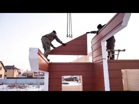 Недорогой Дом из Клееного Бруса за 3 дня своими руками. Шаг за шагом