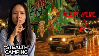 I stealth car camping in Kuala Kubu Bharu with my 35 years old Land Cruiser